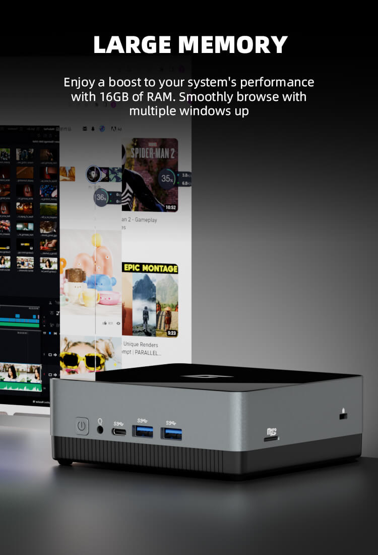 CyberGeek mini PC large memory