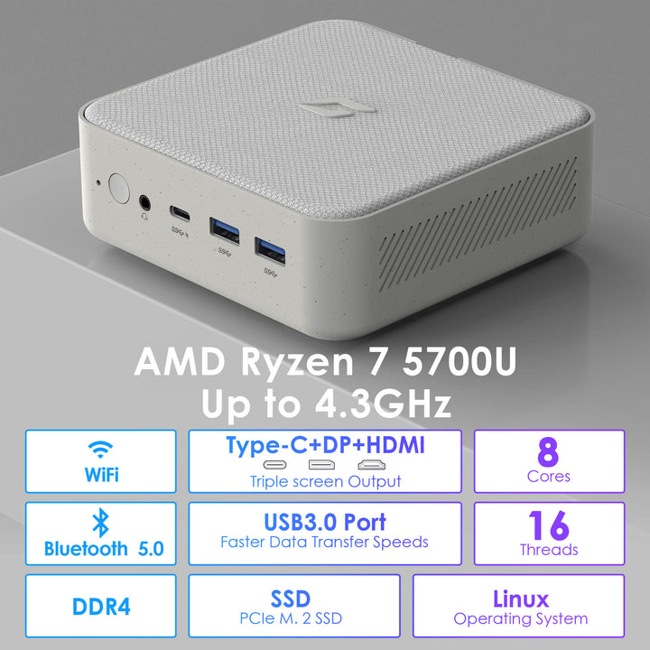 CyberGeek Mini PC Linux 5700u